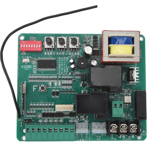 Circuit imprimé de portail coulissant avec indicateurs LED, fonctionnement manuel sensible à la vitesse lente, carte de commande de moteur de portail coulissant pour moteur de portail coulissant 220 V (1/5)