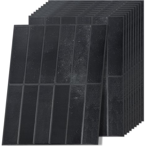 Juego de 10 láminas autoadhesivas para azulejos de pared de cocina y baño, impermeables y resistentes al calor, con efecto gel 3D, fabricadas en PET. (1/5)