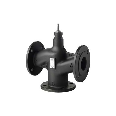 Dreiwegventil PN16 DN100 kvs=160 Hub40mm Sphäroguss geflanscht