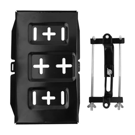Bac à Batterie Voiture, Plateau de Batterie Réglable Support de Fixation de Batterie de Voiture avec Pince de Maintien Réglable 135mm à 190mm Bac à Batterie en Métal Durable pour Automobile Bateau (1/4)