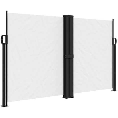 Maison Exclusive - Seitenmarkise Ausziehbar Weiß 140x600 cm