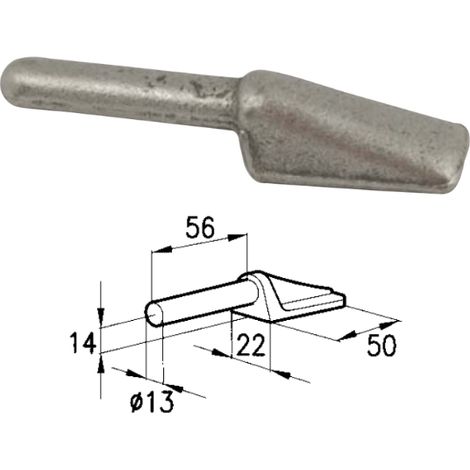 Goupille 60449 pour charnière plate avec bord Cermag poids net 0,151 kg