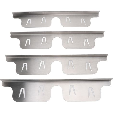 Lot de 2 protections de plan de travail extensibles en acier inoxydable argenté, pour cuisinière, longueur 35-70 cm. Accessoires de cuisine. (1/5)