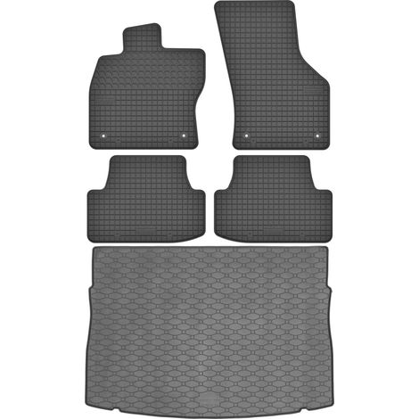 Ensemble de tapis de sol en caoutchouc pour VW Golf VII Hatchback (2012-2019) + tapis de coffre