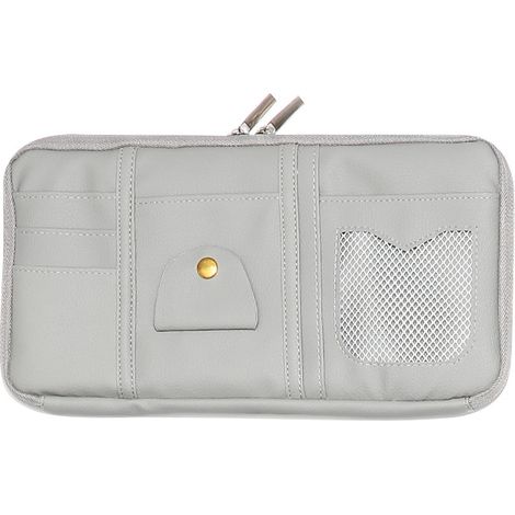 Organisateur de pare-soleil de voiture, accessoires intérieurs en cuir pour voiture