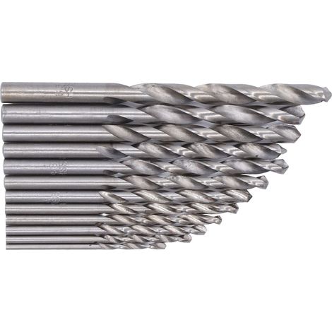 Lot de 13 forets hélicoïdaux HSS acier rapide pour percer bois métal 1.5-6.5mm queue avec boîte fer (1/5)