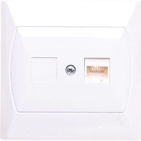 Akcent Einzel-Computerbuchse RJ45 Kat. 5e Forex weiß GPK-1A/F/00