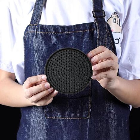 Set di 8 sottobicchieri, diametro 20 cm, sottobicchieri in gomma siliconica, sottotazza, sottobicchieri antiscivolo/termici/a asciugatura rapida, per caffè (1/5)