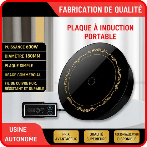Plaque à induction encastrable ronde tactile 800W Ø 196 mm H6 réf 0746 1 kg – Livraison gratuite (1/5)