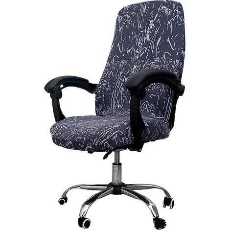 Housse de chaise de bureau pivotante, housse élastique, anti-salissures, amovible, pour fauteuil releveur (1/5)