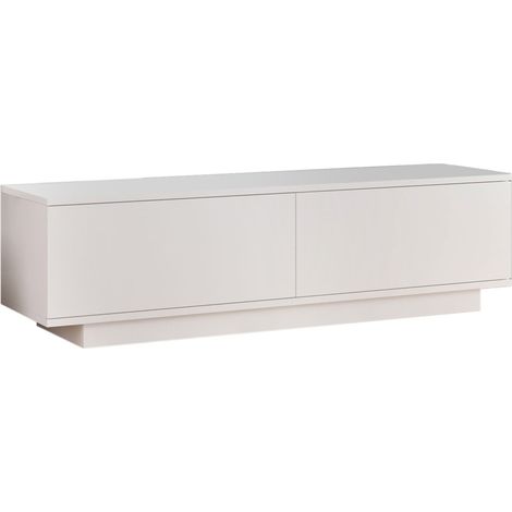 ELONIE - Meuble TV 2 portes blanc (1/4)