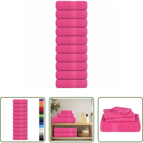 vidaXL 30x30 cm -  Waschtücher FROGN 10 Stk. Rosa 30x30 cm 360 g/m² (1/5)
