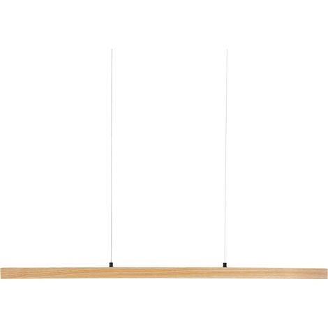 Lampada a sospensione a LED dal design minimalista con telecomando per la regolazione della luminosità in legno di quercia (1/5)
