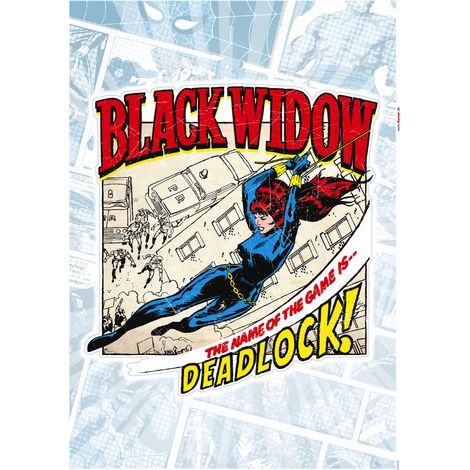 Stickers muraux- Black Widow Comic Classic (1/2)