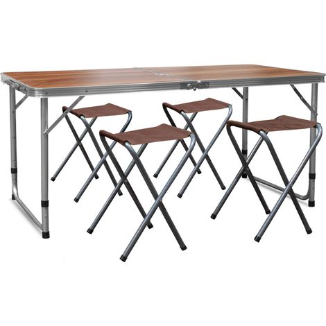 Aga Conjunto de camping plegable Marrón (1/4)