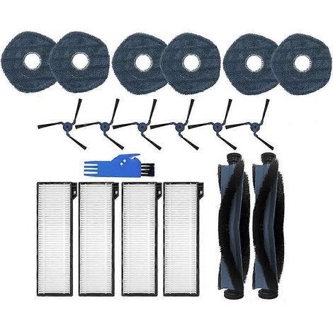 Accessoires de rechange pour balai serpillière Eufy X10 Pro Omni Roller : brosses principales, brosses latérales, filtres, lingettes HEPA (1/5)