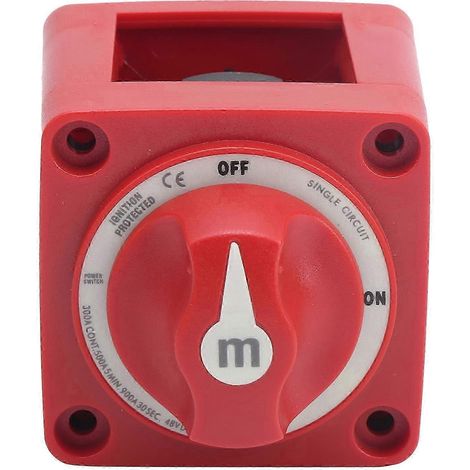 Interrupteur coupure batterie marine 48V 300A M5 pour bateau, yacht, accessoire arrêt/démarrage haute intensité DC, coupe-circuit compact. (1/5)