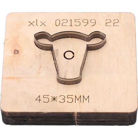 Matrice découpe cuir tête taureau acier allié peu déformation bricolage bois craft pour découper (1/5)