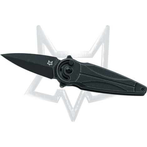 Fox / anarcnide Saturn en acier inoxydable N690CO NERO HYDROG STEEL COUTEAU. Lama Sw, tout. Poignée SW noire