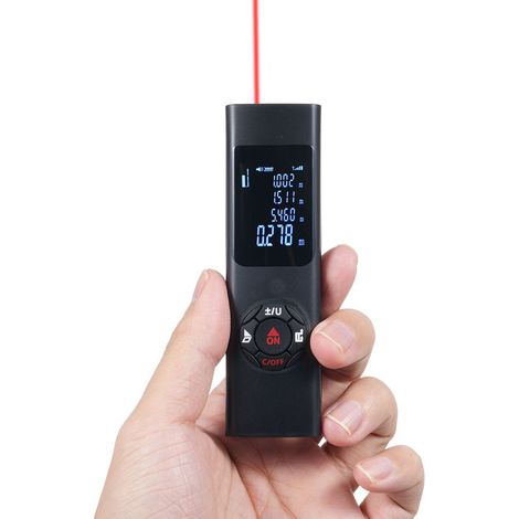 [Mètre Laser Portable] Mini Laser Mesure Haute Précision IP54 Distance Superficie Volume Pythagore Écran Rétro-éclairé USB-C (1/5)