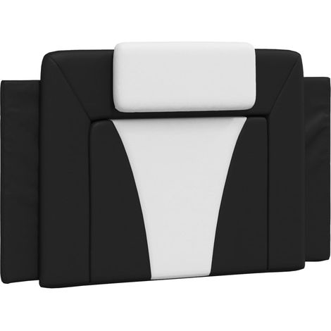 Coussin de tête de lit Viana noir et blanc 80 cm similicuir CFW52431 (1/5)