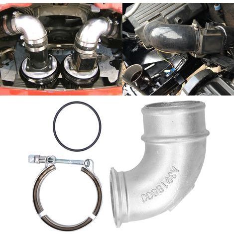 Gomito di aspirazione turbo a 90 gradi con fascetta stringitubo per Cummins 6BT 6BTA 4BT e DAF (1/5)