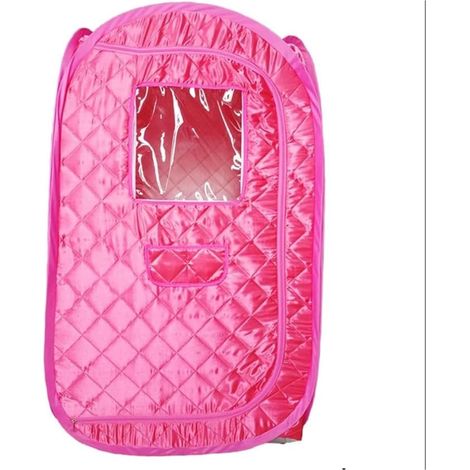 Kit de sauna portatif Tente de sauna portative, spa pliable for tout le corps for une personne for la thérapie détox sans vapeur de sauna Tente de sauna personnelle pour spa à domicile ( Color : Rose (1/5)