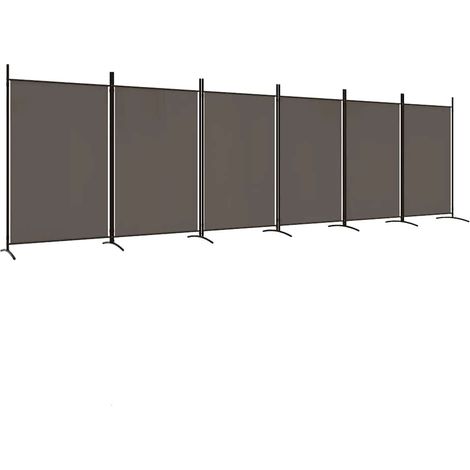 Cloison de séparation 6 panneaux Anthracite 520x180 cm Tissu (1/5)