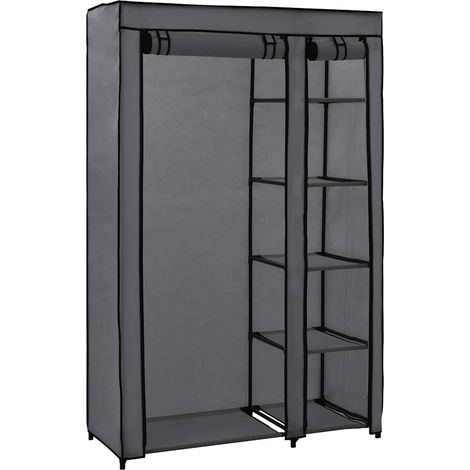 Armario plegable de tela gris 110x45x175 cm vidaXL (1/5)