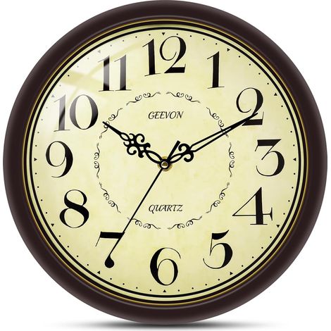 Horloge Murale Rétro Vintage Analogique sans Bruit de tic-tac (1/5)