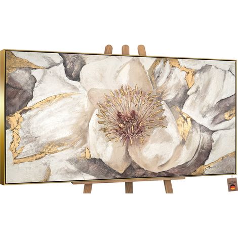 Gemälde Malve Rahmen Gold 120x60 cm (1/5)