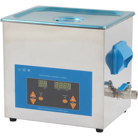 Nettoyeur Ultrasonique 9L 200W Acier Inoxydable 40KHz Machine de Nettoyage à Ultrasons avec Chauffage Prise UE 220-240V (1/5)