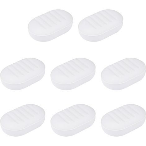 Travel Soap Dish with Lid Ivory Color 8 Pieces Practical