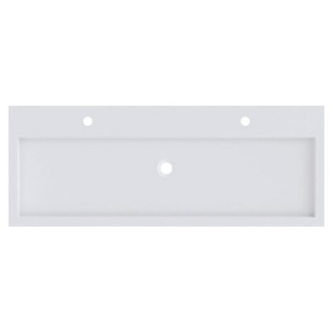 Lavabo SPRING VOW RIHO 100x46x8 cm 2 trous en composite de marbre (1/5)
