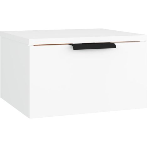 Maison Exclusive - Mesita de noche de pared blanco 34x30x20 cm