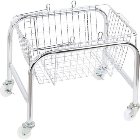 Panier de rangement pratique et résistant aux charges lourdes pour la chambre, la cuisine et le dortoir. Roulettes en plastique incluses. (1/5)