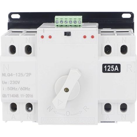 Für Dual Power Automatischer Transferschalter AC 230V 2P 125A CB Automatischer Kippschalter Dualer Transferschalter für kommunale Elektrizität, USV, Wechselrichter