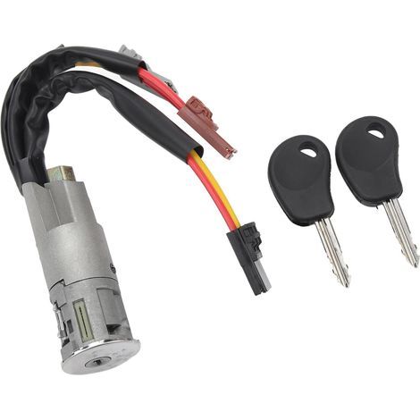 BRAVIX Serrure de cylindre de direction avec clé, cylindre de verrouillage de commutateur de démarrage d'allumage 252521 Remplacement pour AX Berlingo Evasion (1/5)