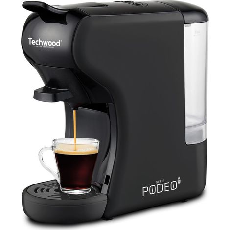 Cafetière Expresso MULTI-CAPSULES Techwood TCA-196N - Puissance : 1450W - Coloris Noir
