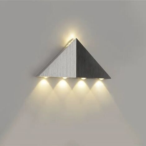 Applique Murale LED 5W Interieur Triangle Lampe Design Original Moderne Eclairage Décoratif en Aluminium Luminaire pour Chambre Couloir Salon - B (1/5)