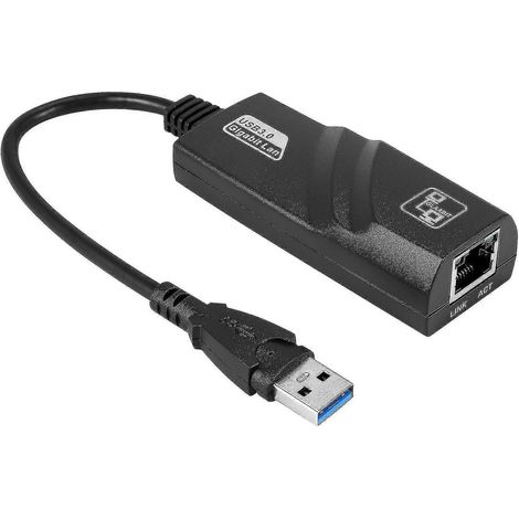 Adaptateur réseau Ethernet LAN Gigabit RJ45 USB 3.0 vers 10/100/1000 Mbps pour PC (2024)