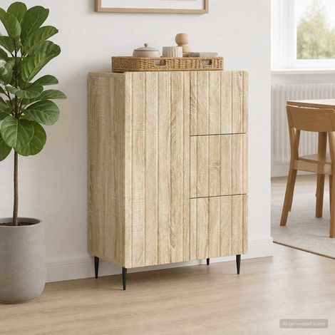 Aparador Roble Sonoma 66 x 34,5 x 91,5 cm Madera de Ingeniería (1/4)