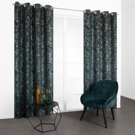 AUTRES Rideau tamisant, Jelya bleu l.140 x H.240 cm (1/3)
