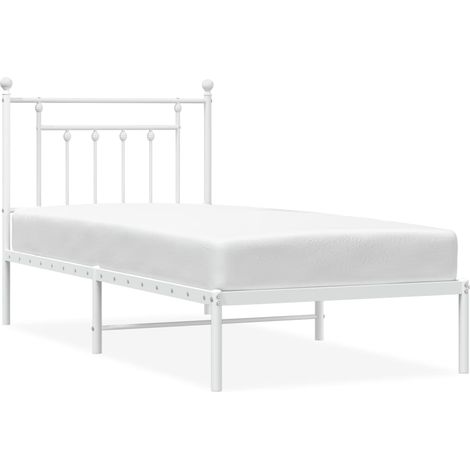 Maison Exclusive - Giroletto con Testiera Metallo Bianco 80x200 cm