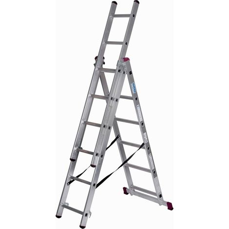 Krause Corda 3x6 Escabeau pliant 6 marches argenté (1/5)
