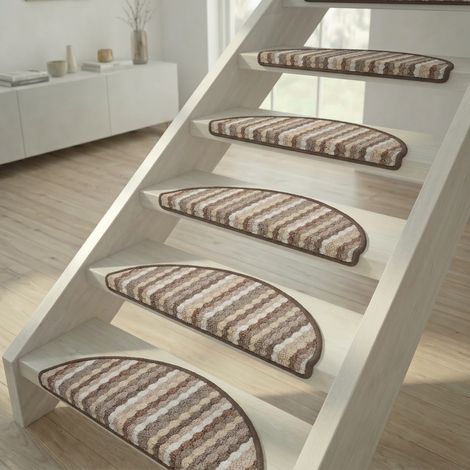 Tappetino per scale Multi Stripes Beige - 20x56 cm (1/4)