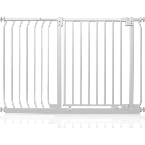 Safetots Barrière De Sécurité Elite, Barrière D'escalier À Fixation Par Pression, 116cm - 125cm, Couleur Blanc Mat