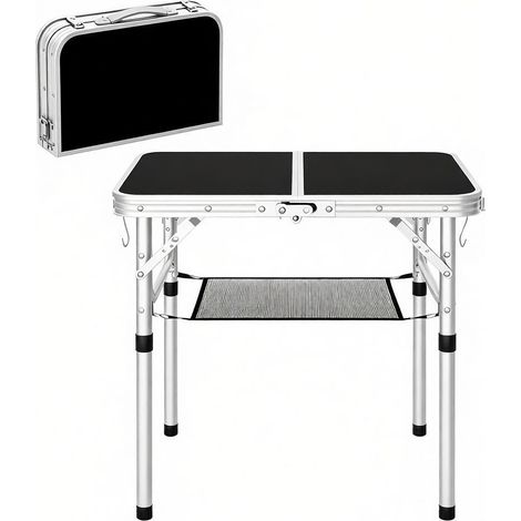 Table multifonction d’extérieur, table pliante, table de camping avec filet de rangement, table de balcon à hauteur réglable, table de plage (uniquement table de plage) (1/5)