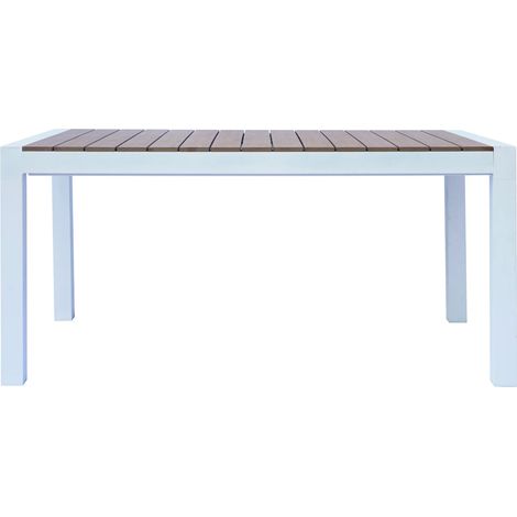 Moia Greenwood Maiorca Tavolo Allungabile Bianco Resin Wood 160/210 cm