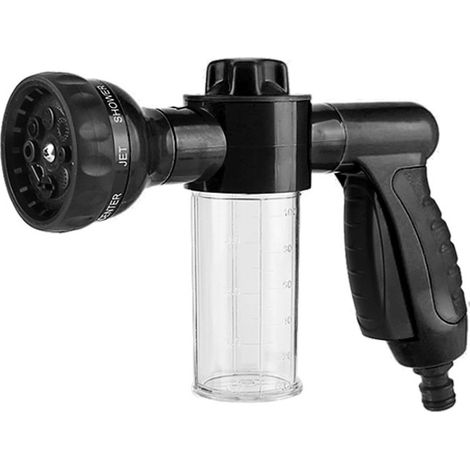 Pistolet pulvérisateur pour tuyau d'arrosage – Fixation pour tuyau d'arrosage haute pression avec réservoir pour savon/engrais Arros (1/5)
